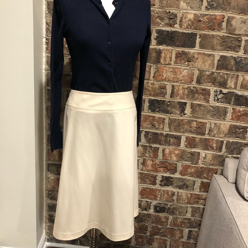 Banana Republic winter ivory wool skirt, sz 4.